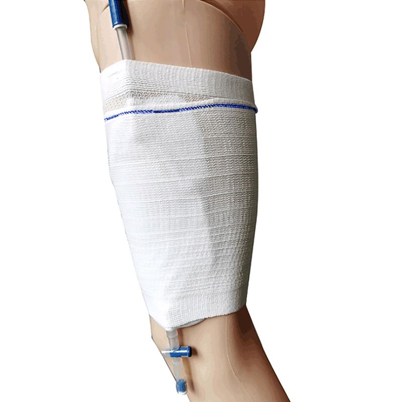Catheter Leg Bag Holder Elastic Urine Bag Leg Sleeve Stay in Place Urinary Drainage Bag Cover Washable and Reusable Catheter Stabilization Device for Men Women (M)